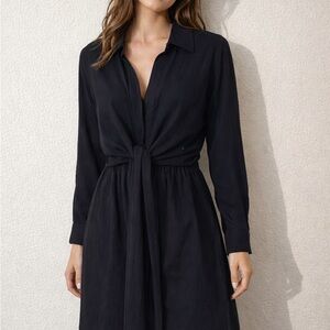 Zara Black Long Sleeve Dress